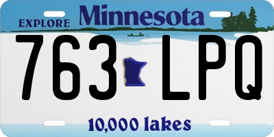 MN license plate 763LPQ