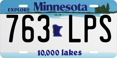MN license plate 763LPS