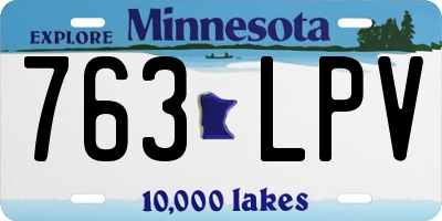 MN license plate 763LPV