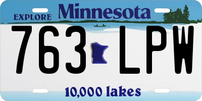 MN license plate 763LPW