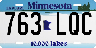 MN license plate 763LQC