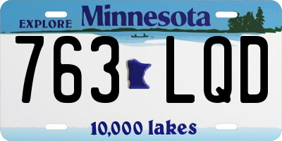 MN license plate 763LQD