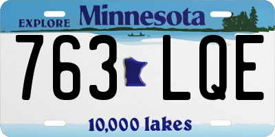 MN license plate 763LQE