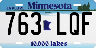 MN license plate 763LQF