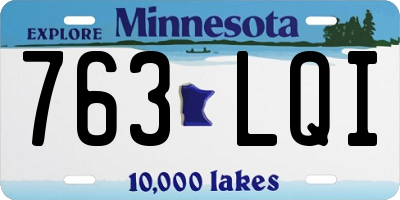 MN license plate 763LQI
