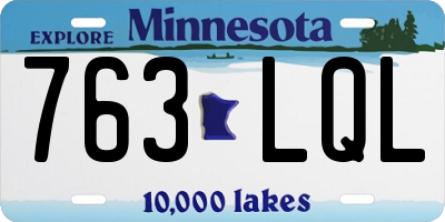 MN license plate 763LQL