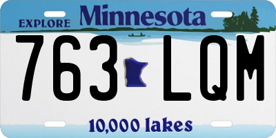 MN license plate 763LQM
