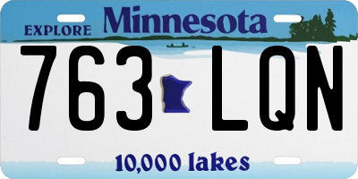 MN license plate 763LQN