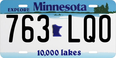 MN license plate 763LQO