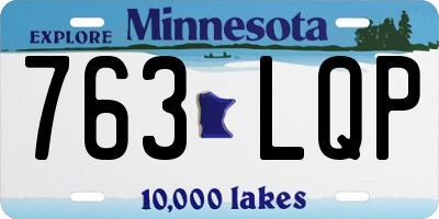 MN license plate 763LQP