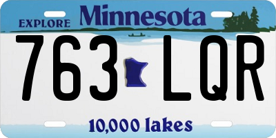 MN license plate 763LQR