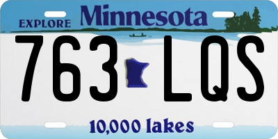 MN license plate 763LQS