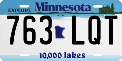 MN license plate 763LQT