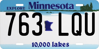 MN license plate 763LQU