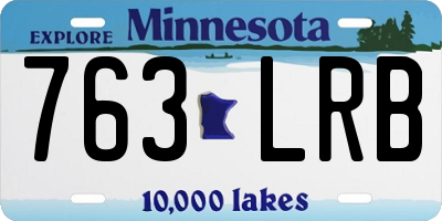 MN license plate 763LRB