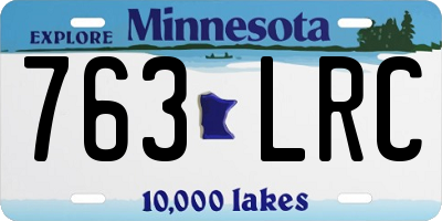 MN license plate 763LRC