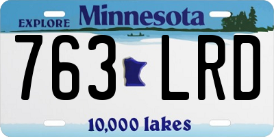 MN license plate 763LRD