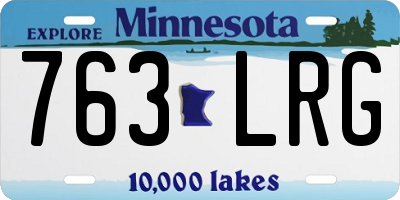 MN license plate 763LRG