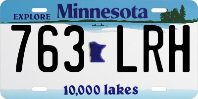 MN license plate 763LRH