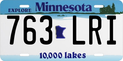 MN license plate 763LRI