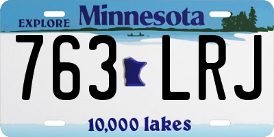 MN license plate 763LRJ
