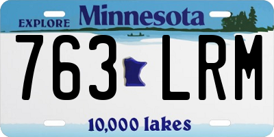 MN license plate 763LRM