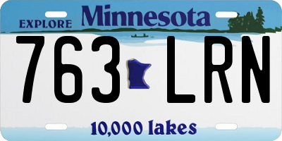 MN license plate 763LRN