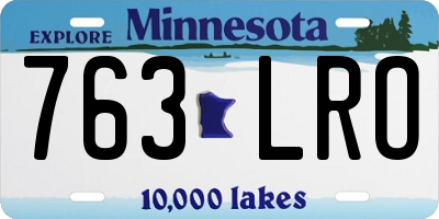 MN license plate 763LRO