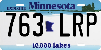 MN license plate 763LRP