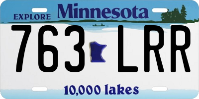 MN license plate 763LRR
