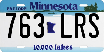 MN license plate 763LRS