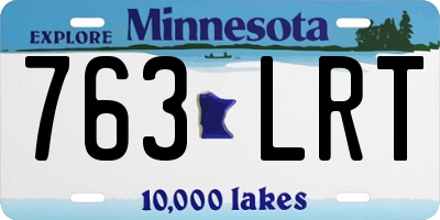 MN license plate 763LRT