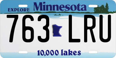 MN license plate 763LRU