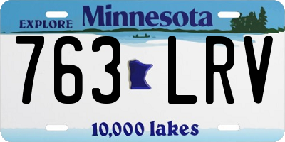 MN license plate 763LRV