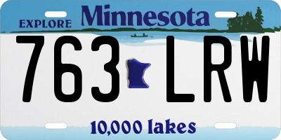MN license plate 763LRW