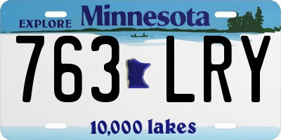 MN license plate 763LRY