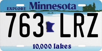 MN license plate 763LRZ