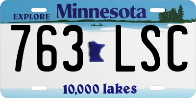 MN license plate 763LSC