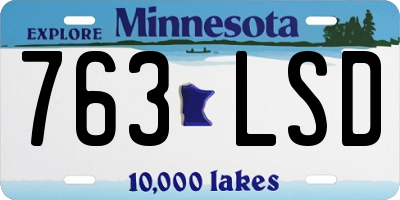 MN license plate 763LSD