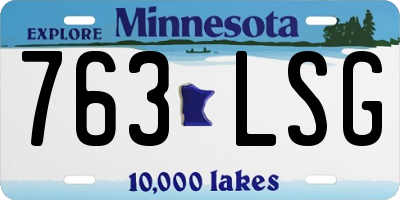 MN license plate 763LSG