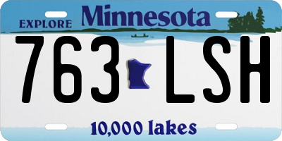 MN license plate 763LSH