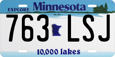 MN license plate 763LSJ