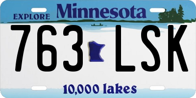 MN license plate 763LSK