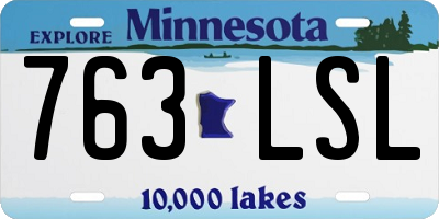 MN license plate 763LSL