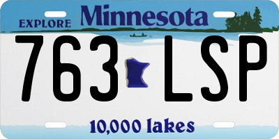 MN license plate 763LSP