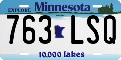 MN license plate 763LSQ