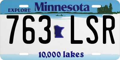 MN license plate 763LSR