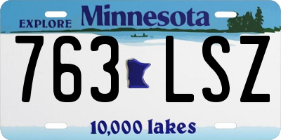 MN license plate 763LSZ