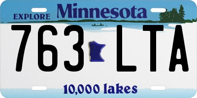 MN license plate 763LTA