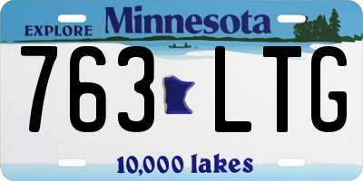 MN license plate 763LTG
